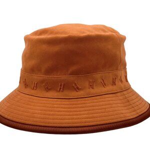 Hermes Orange Bucket Hat embroidered H Logo